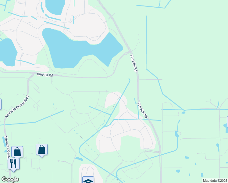 map of restaurants, bars, coffee shops, grocery stores, and more near 2467 Star Apple Way in Sarasota
