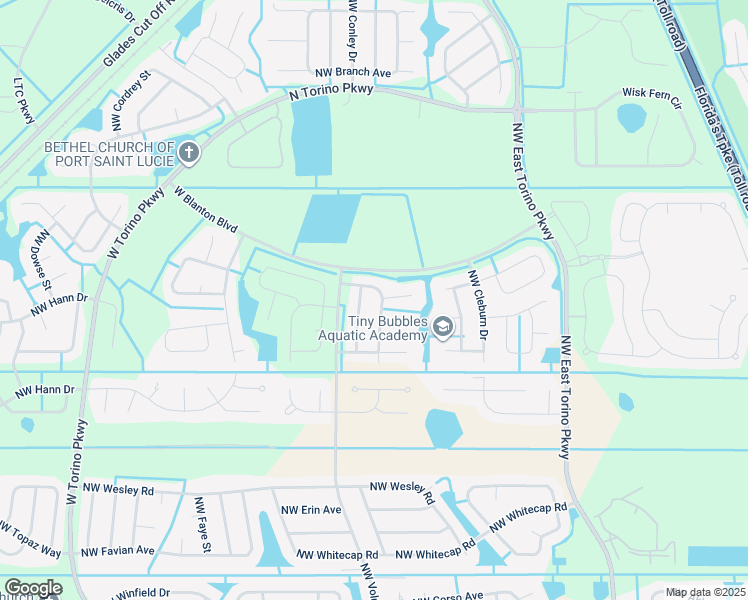 map of restaurants, bars, coffee shops, grocery stores, and more near 5816 Northwest Dana Circle in Port St. Lucie