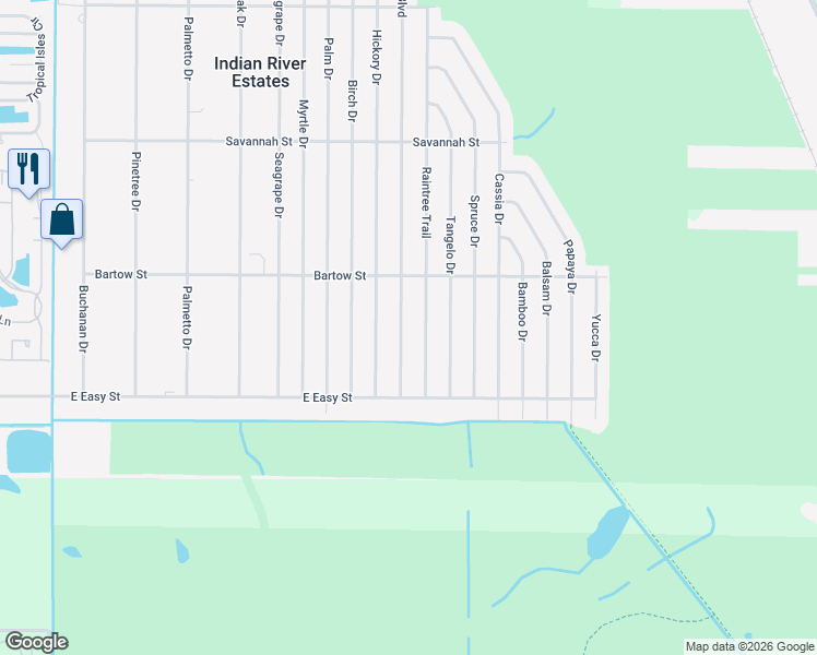 map of restaurants, bars, coffee shops, grocery stores, and more near 6004 Sunset Boulevard in Fort Pierce