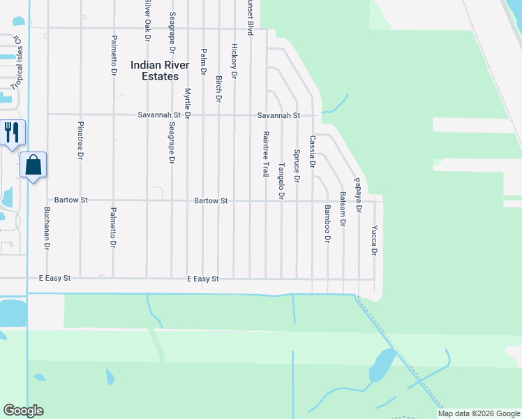 map of restaurants, bars, coffee shops, grocery stores, and more near 5906 Sunset Boulevard in Fort Pierce
