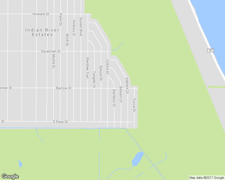 map of restaurants, bars, coffee shops, grocery stores, and more near 5905 Bamboo Drive in Fort Pierce