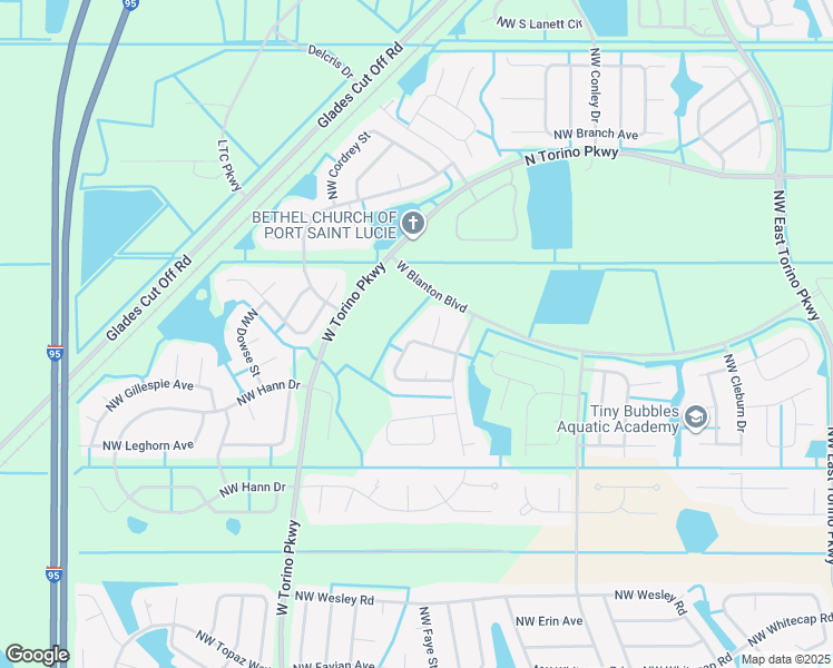 map of restaurants, bars, coffee shops, grocery stores, and more near 5858 Northwest Cullom Circle in Port Saint Lucie