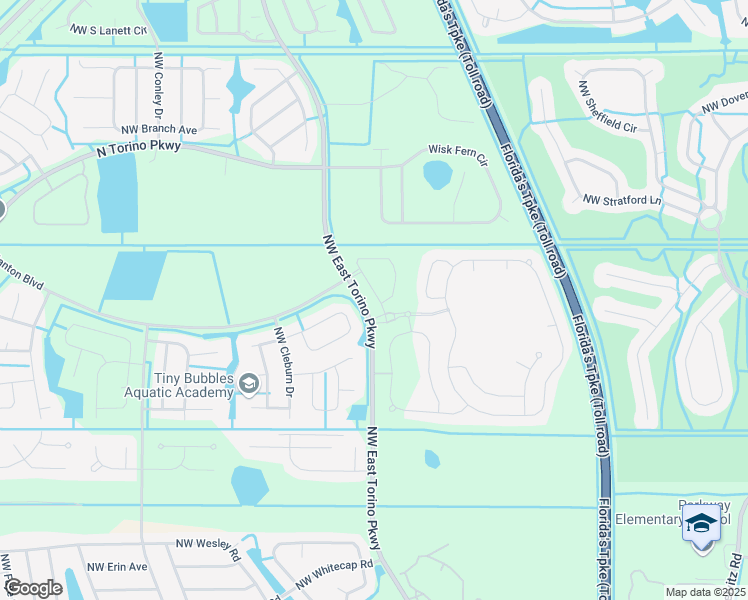 map of restaurants, bars, coffee shops, grocery stores, and more near 140 Northwest Vizcaya Falls in Port St. Lucie