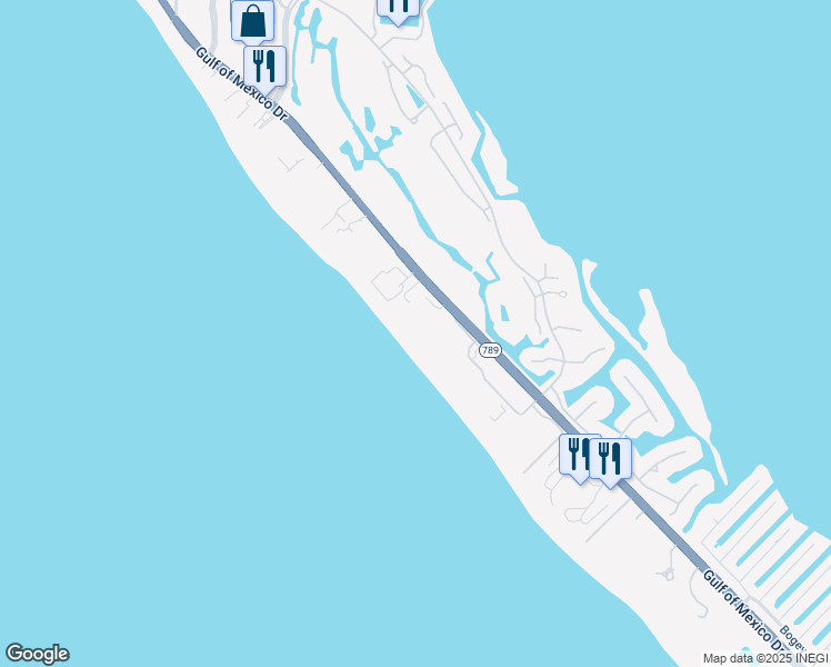 map of restaurants, bars, coffee shops, grocery stores, and more near 2105 Gulf of Mexico Drive in Longboat Key
