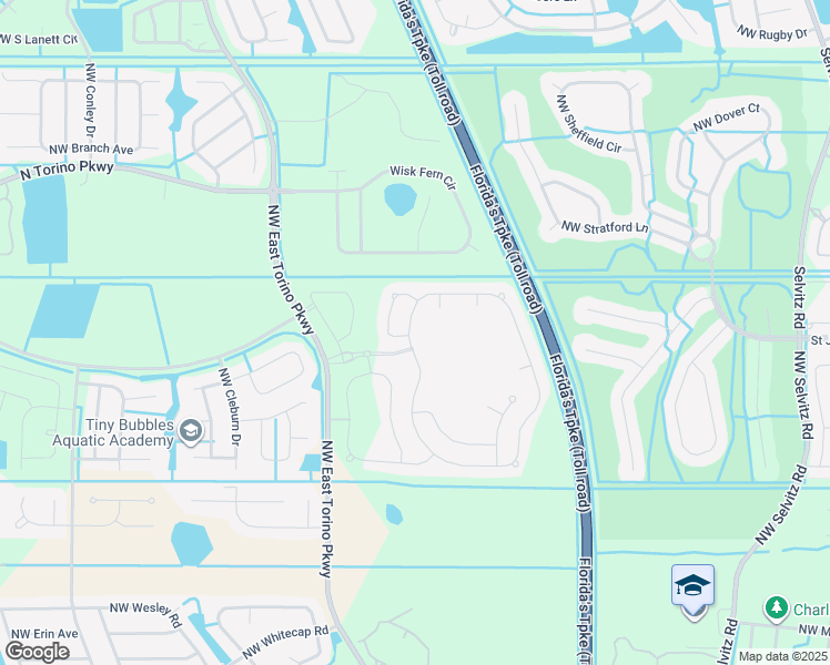 map of restaurants, bars, coffee shops, grocery stores, and more near 707 Northwest Leonardo Circle in Port Saint Lucie