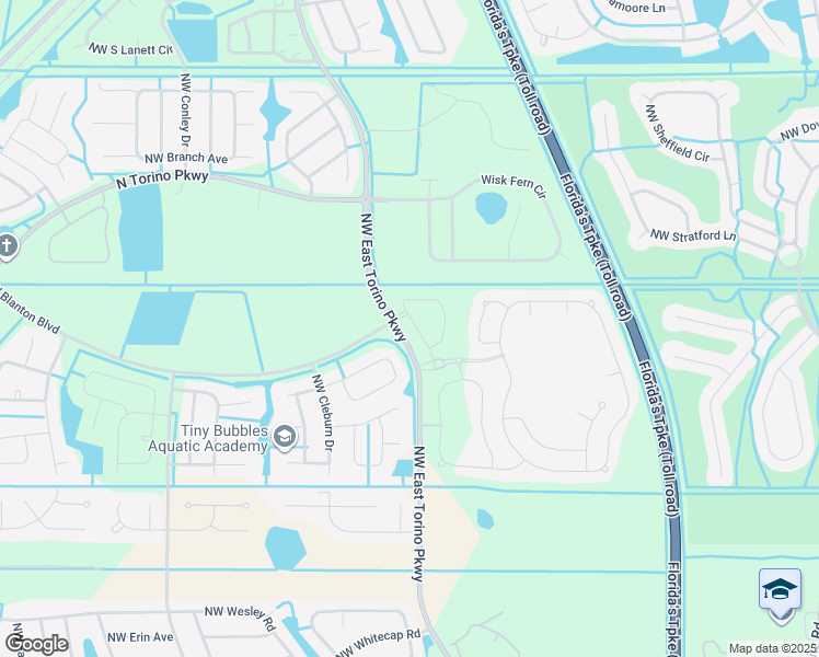 map of restaurants, bars, coffee shops, grocery stores, and more near 2911 Northwest Treviso Circle in Port St. Lucie