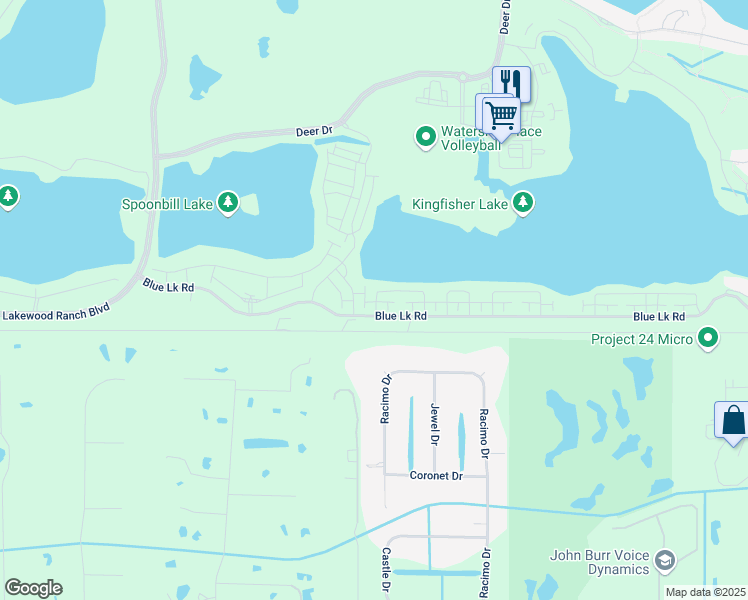 map of restaurants, bars, coffee shops, grocery stores, and more near in Fruitville