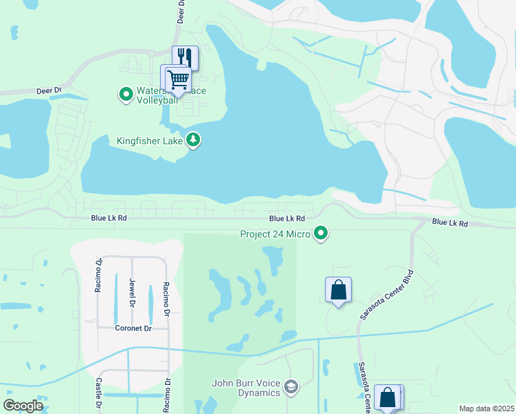 map of restaurants, bars, coffee shops, grocery stores, and more near 1700 Global Court in Sarasota