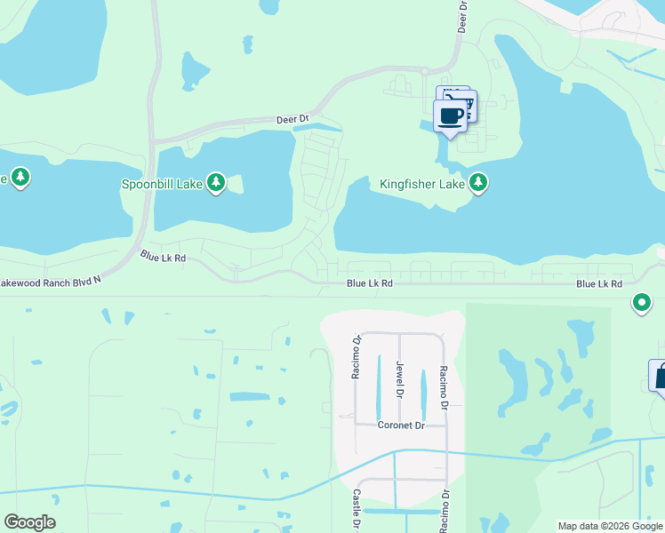 map of restaurants, bars, coffee shops, grocery stores, and more near 1300 Thicket Lane in Sarasota