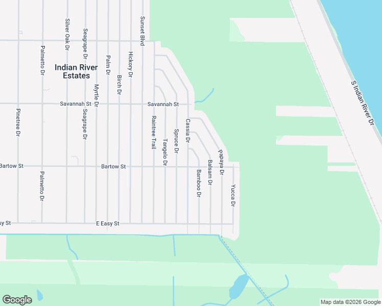 map of restaurants, bars, coffee shops, grocery stores, and more near 5807 Bamboo Drive in Fort Pierce