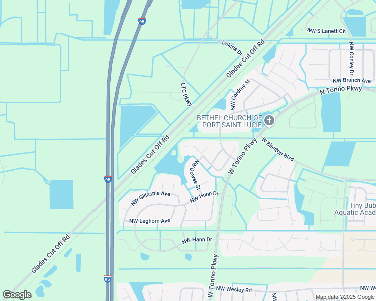 map of restaurants, bars, coffee shops, grocery stores, and more near 5768 Northwest Jigsaw Lane in Port St. Lucie