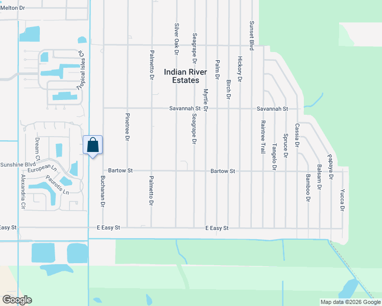 map of restaurants, bars, coffee shops, grocery stores, and more near 5816 Silver Oak Drive in Fort Pierce
