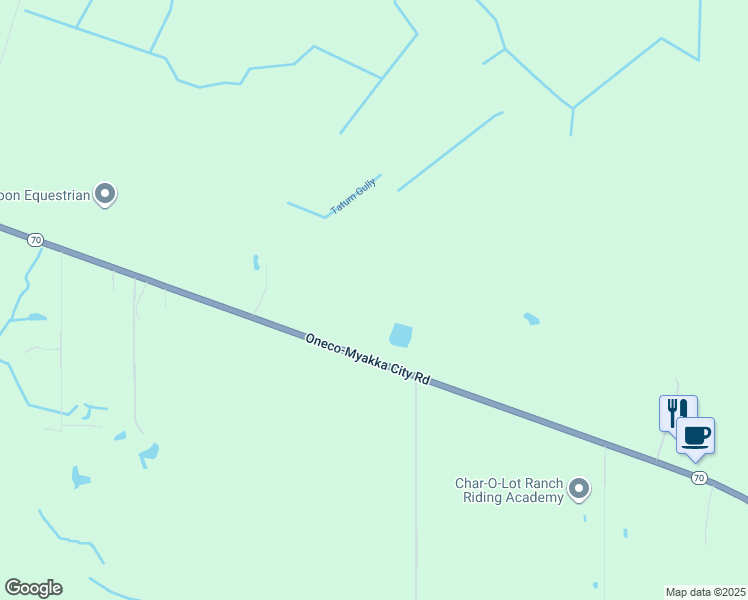 map of restaurants, bars, coffee shops, grocery stores, and more near 34901 Florida 70 in Myakka City