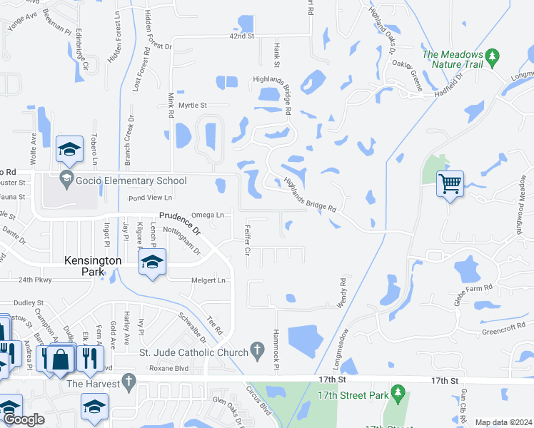 map of restaurants, bars, coffee shops, grocery stores, and more near 2749 Feiffer Circle in Sarasota