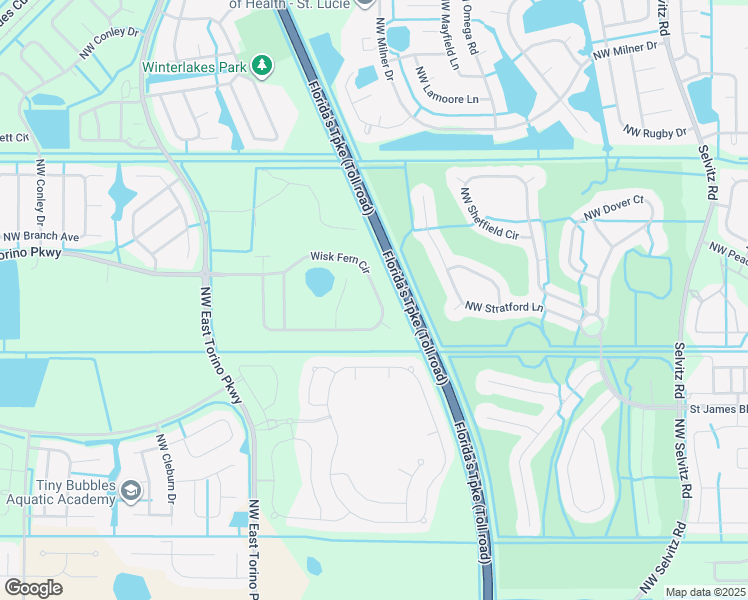 map of restaurants, bars, coffee shops, grocery stores, and more near 5316 Northwest Wisk Fern Circle in Port Saint Lucie