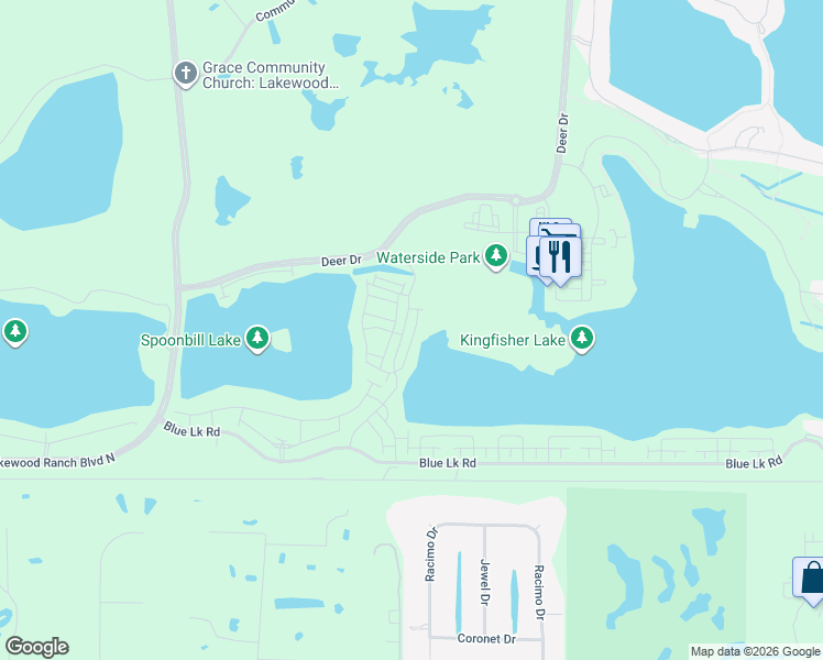 map of restaurants, bars, coffee shops, grocery stores, and more near 7420 Newman Lane in Sarasota