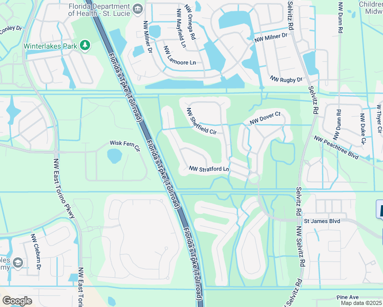 map of restaurants, bars, coffee shops, grocery stores, and more near 321 Northwest Somerset Circle in Port St. Lucie