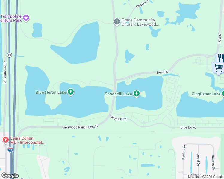 map of restaurants, bars, coffee shops, grocery stores, and more near in Fruitville