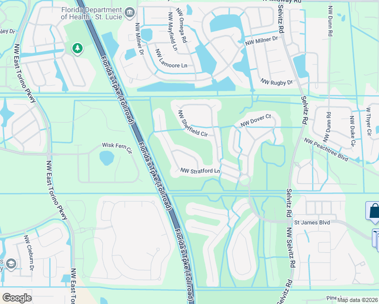 map of restaurants, bars, coffee shops, grocery stores, and more near 321 Northwest Somerset Circle in Port Saint Lucie