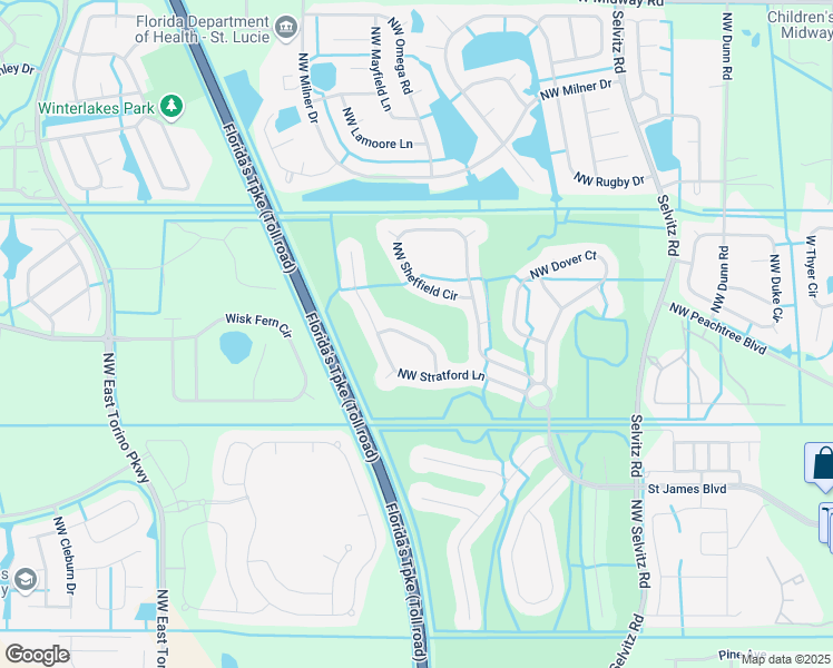 map of restaurants, bars, coffee shops, grocery stores, and more near 321 Northwest Somerset Circle in Port St. Lucie
