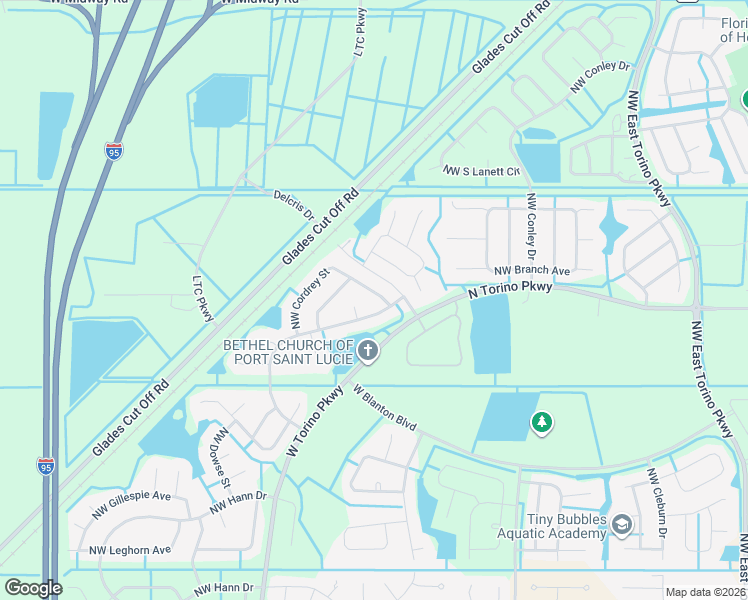 map of restaurants, bars, coffee shops, grocery stores, and more near 5571 Northwest Cruzan Avenue in Port St. Lucie