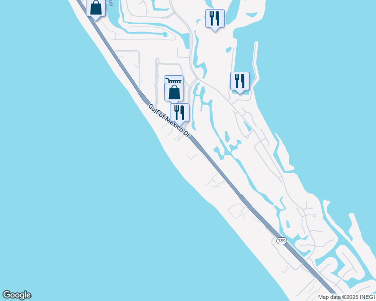 map of restaurants, bars, coffee shops, grocery stores, and more near 2509 Florida 789 in Longboat Key