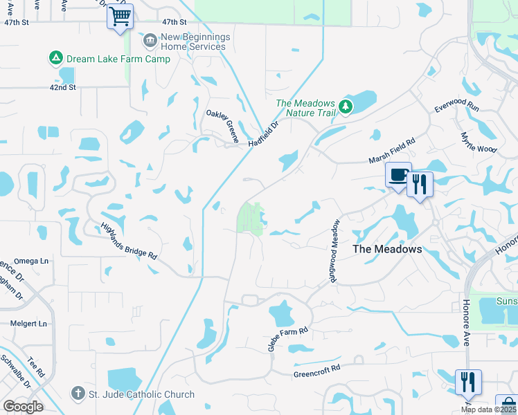 map of restaurants, bars, coffee shops, grocery stores, and more near 3117 Longmeadow in Sarasota