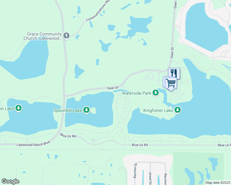 map of restaurants, bars, coffee shops, grocery stores, and more near 3800 Deer Drive in Sarasota