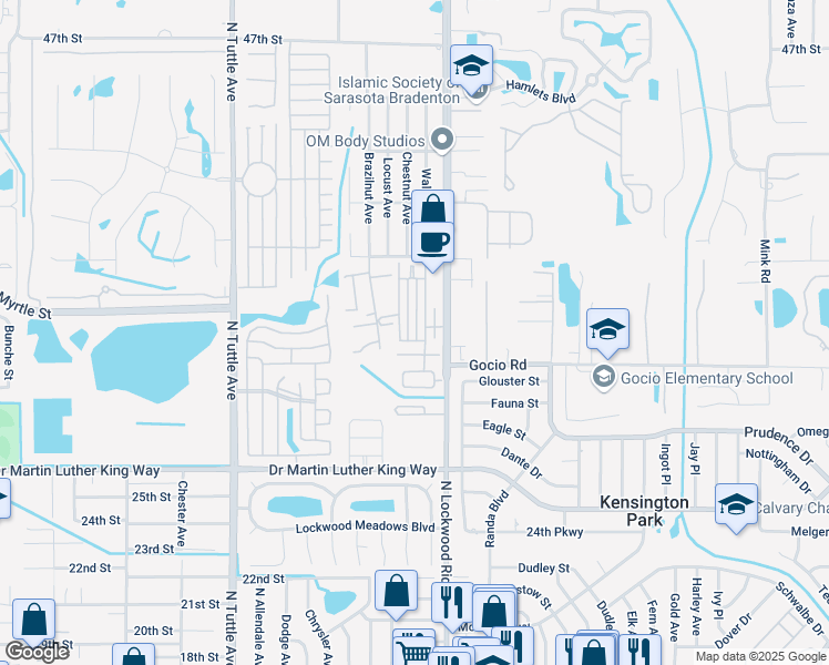 map of restaurants, bars, coffee shops, grocery stores, and more near 113 Avenue C in Sarasota