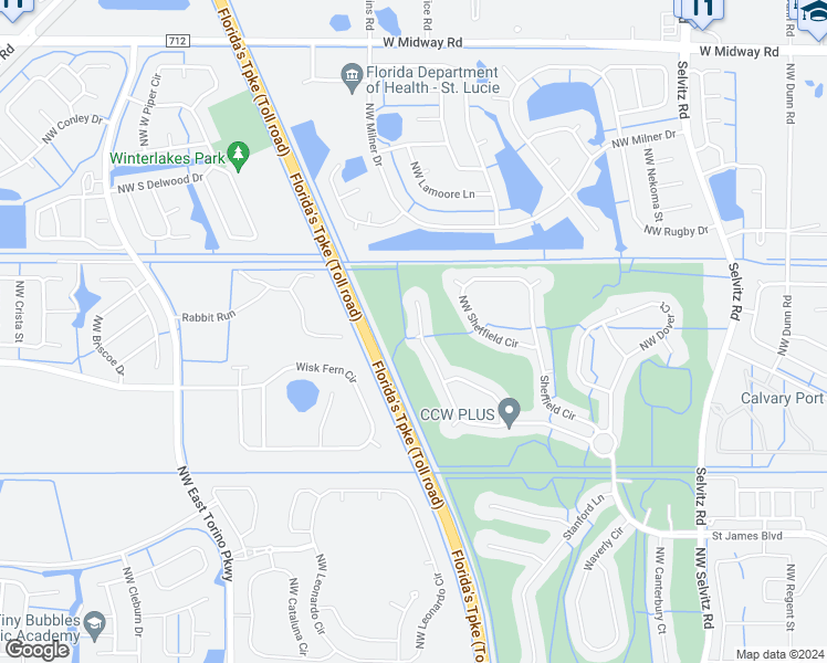 map of restaurants, bars, coffee shops, grocery stores, and more near 406 Northwest Stratford Lane in Port St. Lucie