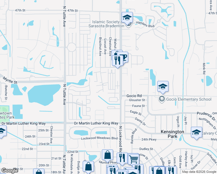 map of restaurants, bars, coffee shops, grocery stores, and more near 113 Avenue C in Sarasota