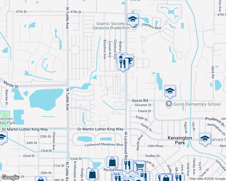 map of restaurants, bars, coffee shops, grocery stores, and more near 113 Avenue C in Sarasota