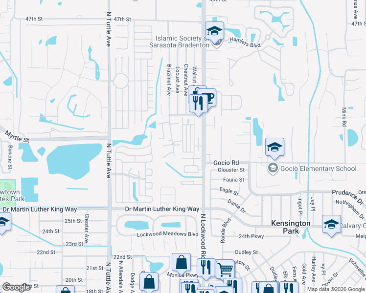map of restaurants, bars, coffee shops, grocery stores, and more near 113 Avenue C in Sarasota