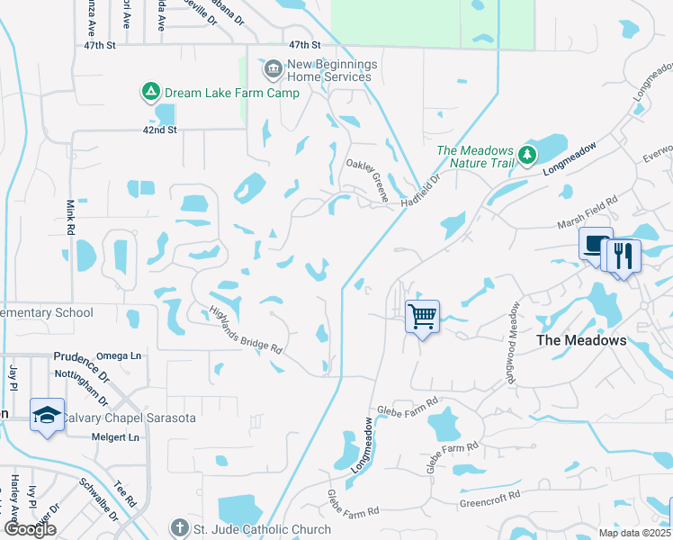 map of restaurants, bars, coffee shops, grocery stores, and more near in Sarasota