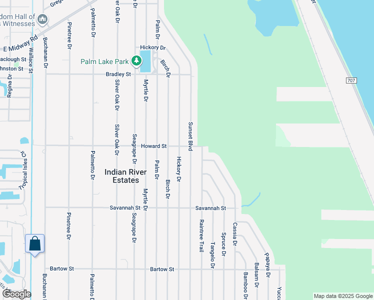 map of restaurants, bars, coffee shops, grocery stores, and more near 5401 Sunset Boulevard in Fort Pierce