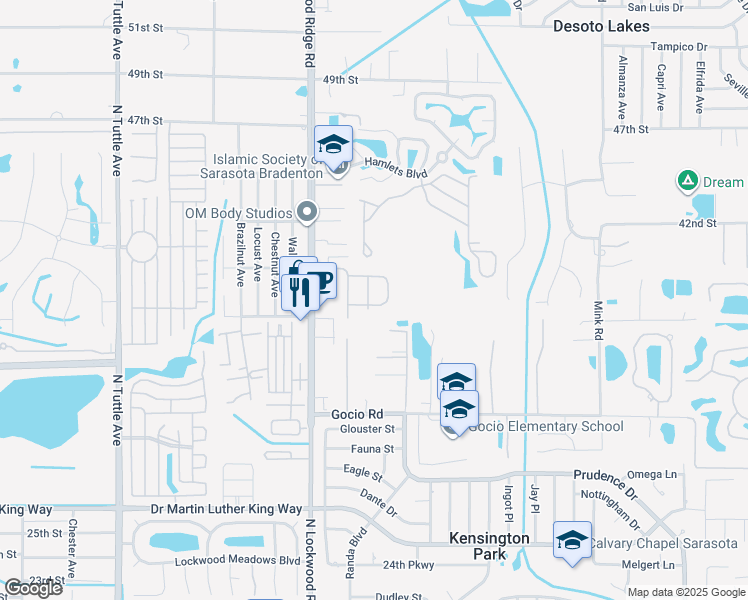 map of restaurants, bars, coffee shops, grocery stores, and more near 3974 Serenity Cir in Sarasota