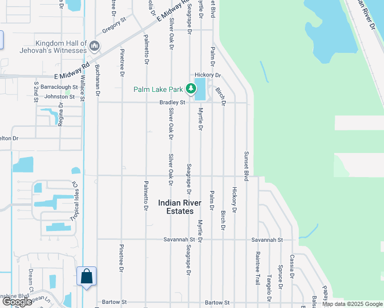 map of restaurants, bars, coffee shops, grocery stores, and more near 5211 Myrtle Drive in Fort Pierce