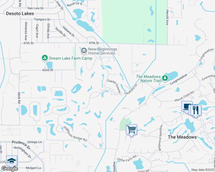 map of restaurants, bars, coffee shops, grocery stores, and more near 3952 Highland Oaks Drive in Sarasota