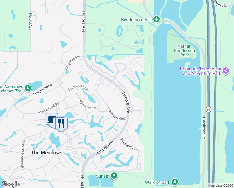 map of restaurants, bars, coffee shops, grocery stores, and more near 5471 Chanteclaire in Sarasota