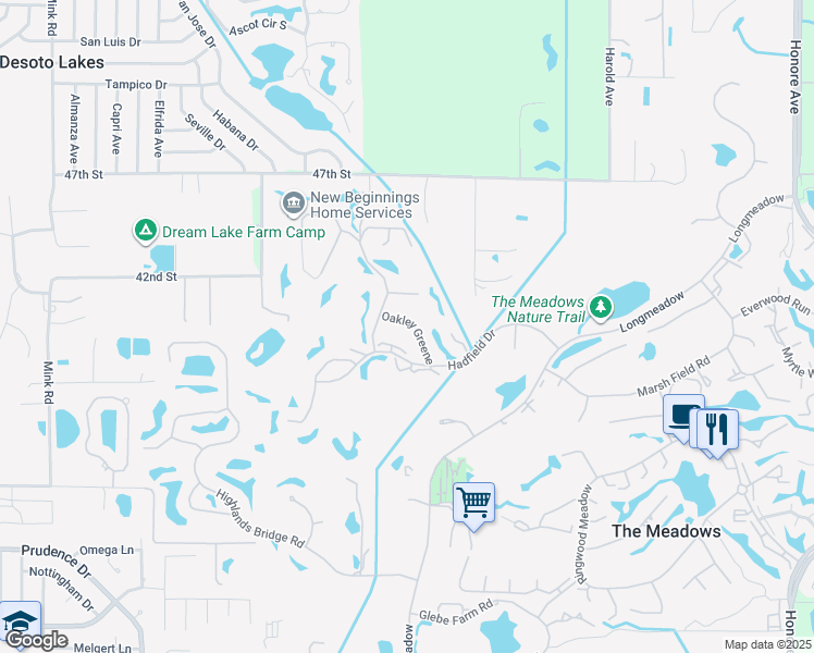 map of restaurants, bars, coffee shops, grocery stores, and more near 3952 Highland Oaks Drive in Sarasota