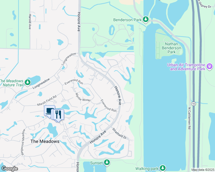 map of restaurants, bars, coffee shops, grocery stores, and more near 5471 Chanteclaire in Sarasota