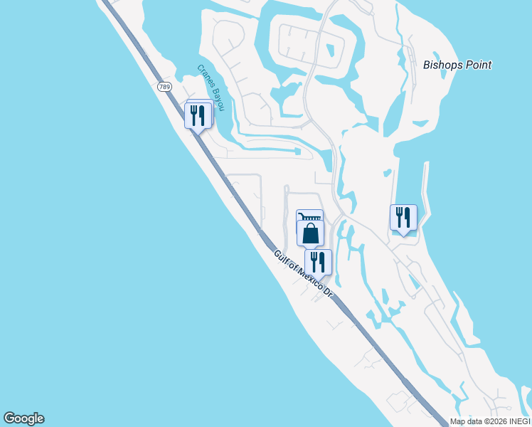 map of restaurants, bars, coffee shops, grocery stores, and more near 2900 Gulf of Mexico Drive in Longboat Key