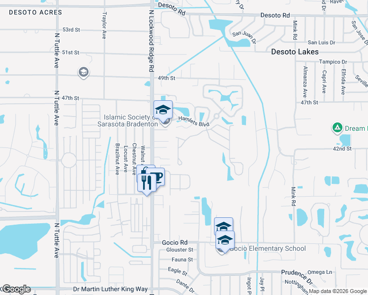 map of restaurants, bars, coffee shops, grocery stores, and more near 3346 Yonge Avenue in Sarasota