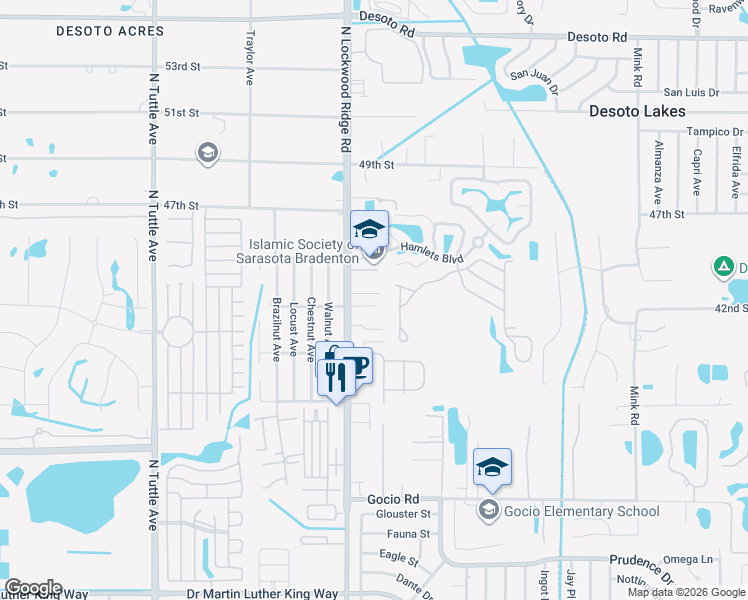 map of restaurants, bars, coffee shops, grocery stores, and more near 3255 Village Lane in Sarasota