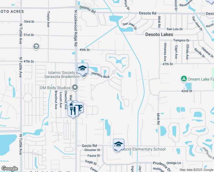map of restaurants, bars, coffee shops, grocery stores, and more near 4315 Beekman Place in Sarasota