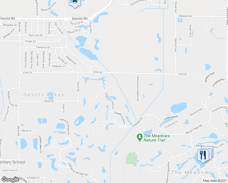 map of restaurants, bars, coffee shops, grocery stores, and more near 4424 Highland Park in Sarasota