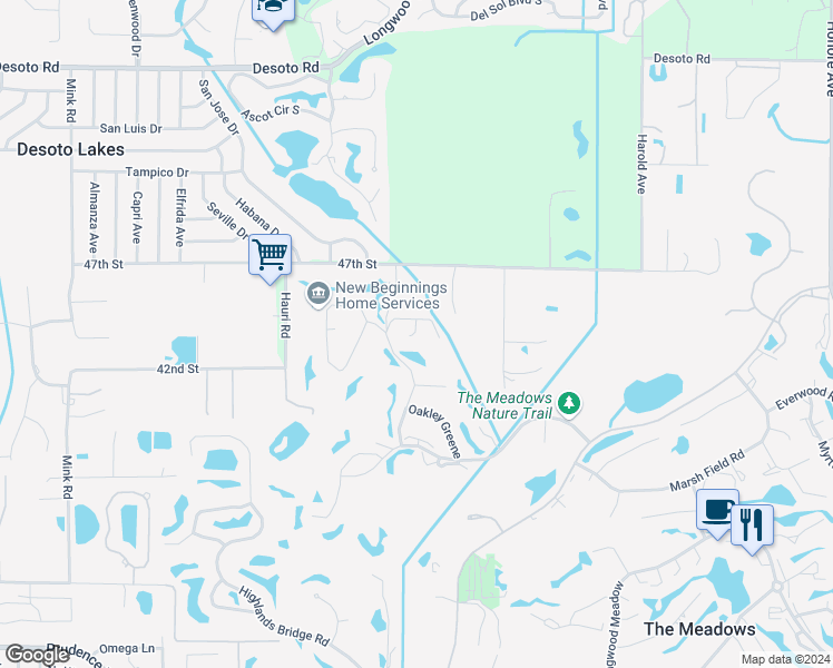 map of restaurants, bars, coffee shops, grocery stores, and more near 4482 Highland Park in Sarasota