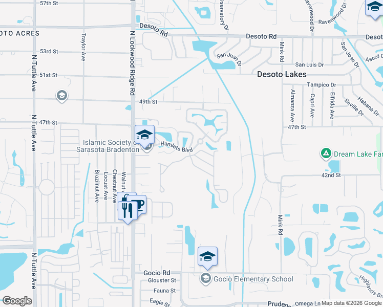 map of restaurants, bars, coffee shops, grocery stores, and more near 3409 Yonge Avenue in Sarasota