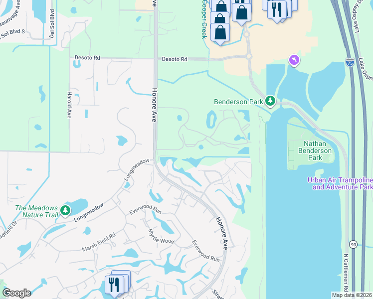 map of restaurants, bars, coffee shops, grocery stores, and more near 4751 Travini Circle in Sarasota