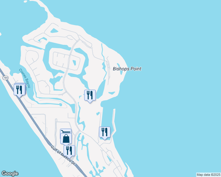 map of restaurants, bars, coffee shops, grocery stores, and more near 3010 Grand Bay Boulevard in Longboat Key